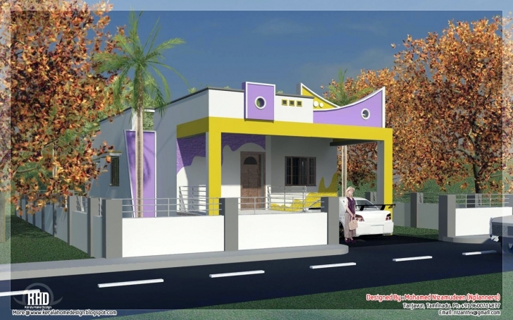 Gorgeous 3 Bedroom South India Style Minimalist Tamilnadu House Design Small House Plans In South Indian Style Photo