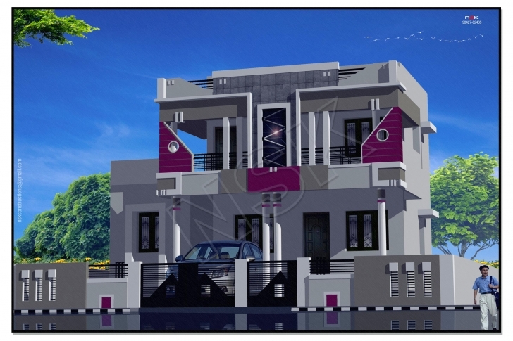 Gorgeous 3D Elevation-House Home -Exterior-Front Elevation-Architeucture Gharexpert Front Elevation Pic