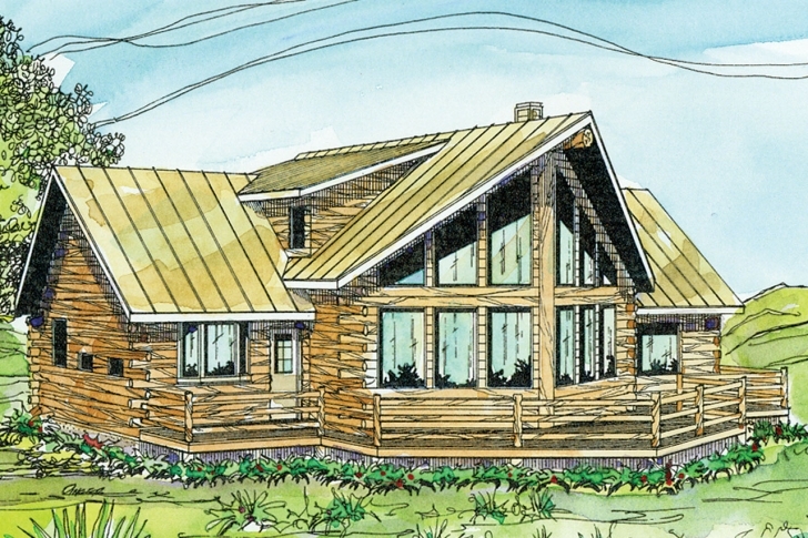 Gorgeous A-Frame House Plans - Aspen 30-025 - Associated Designs A Frame House Plans Image