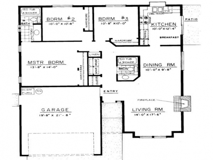 Gorgeous Bedroom: 3 Bedroom Bungalow Floor Plans 3 Bedroom Bungalow Floor Plan With Dimensions Image