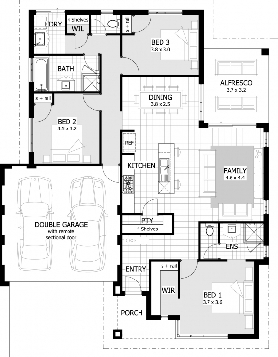 Gorgeous Bedroom: Simple 3 Bedroom House Floor Plans 3 Bedroom House Floor Plans With Pictures Image