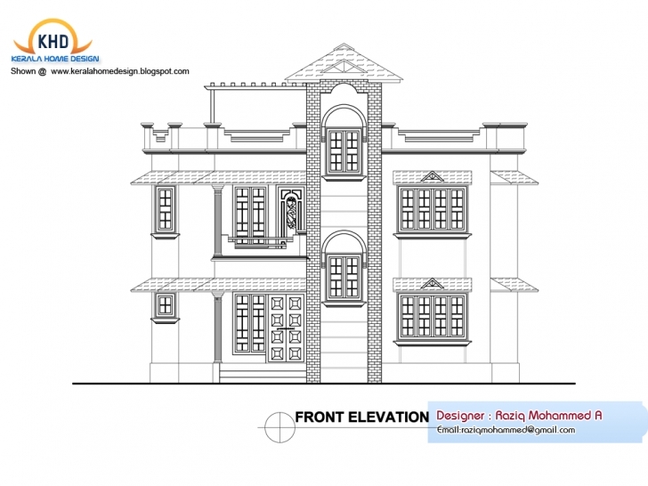 Gorgeous Home Plan Elevation Kerala Design Floor Plans - House Plans | #40910 House Planning With Elevation Pic