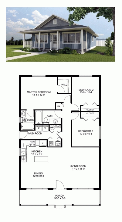 Gorgeous House Plan Chp-46185 | Bedrooms, House And Tiny Houses 3 Bedroom House Plan On Half Plot Of Land Image