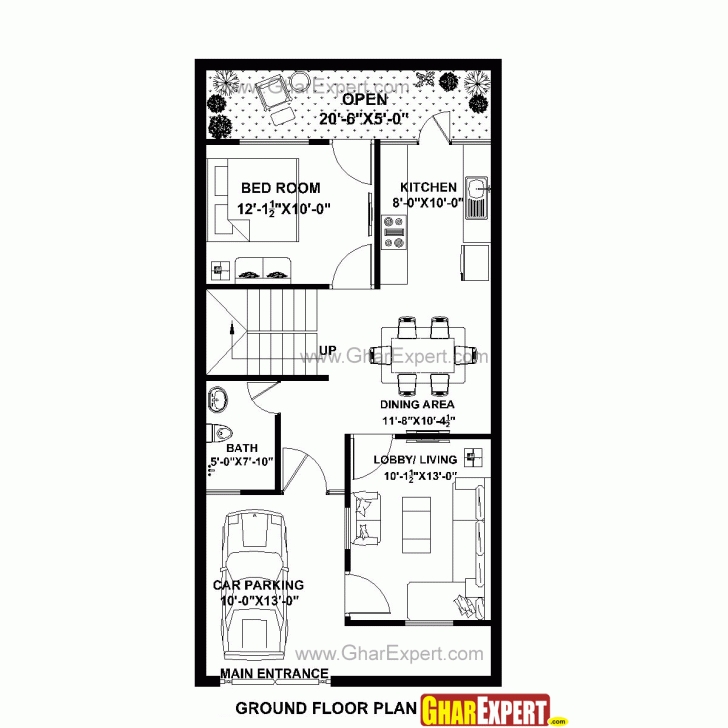 Gorgeous House Plan For 22 Feet By 45 Feet Plot (Plot Size 110 Square Yards 20 45 House Plans Image
