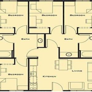Simple Four Bedroom House Plans