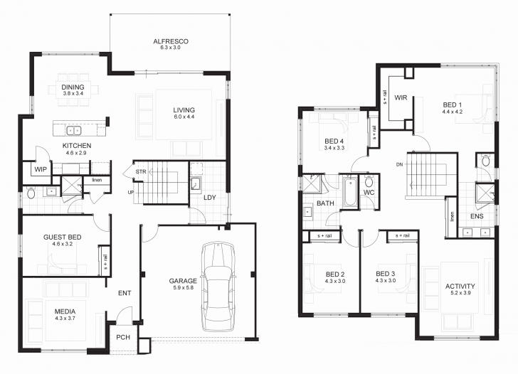 Great 4 Bedroom Floor Plans 2 Story Best Of Modern 2 Storey House Plans 4 Bedroom 2 Storey Modern House Plans Picture