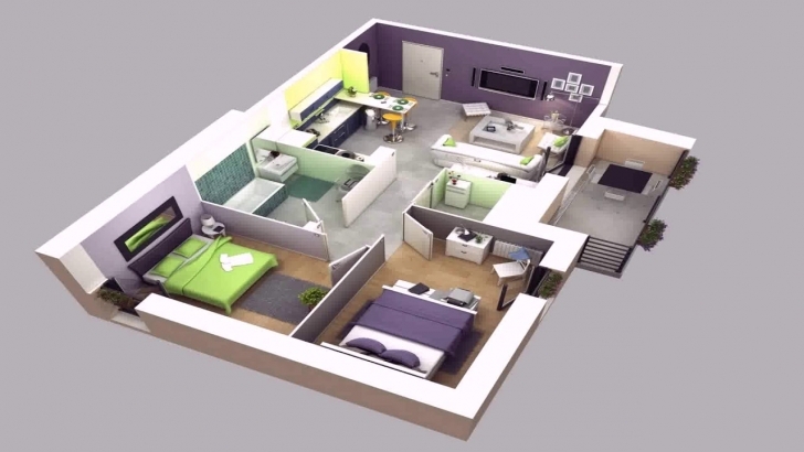 Great 4 Bedroom House Designs 3D 2 Storey - Youtube 3D 4 Bedroom House Plans Image