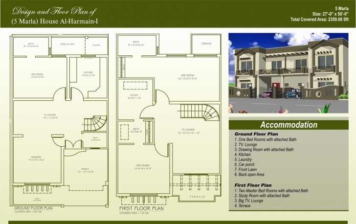 Great 50 Beautiful Image 3 Marla Two Story House Plan - Home Inspiration 15 Marla House Plan Photo