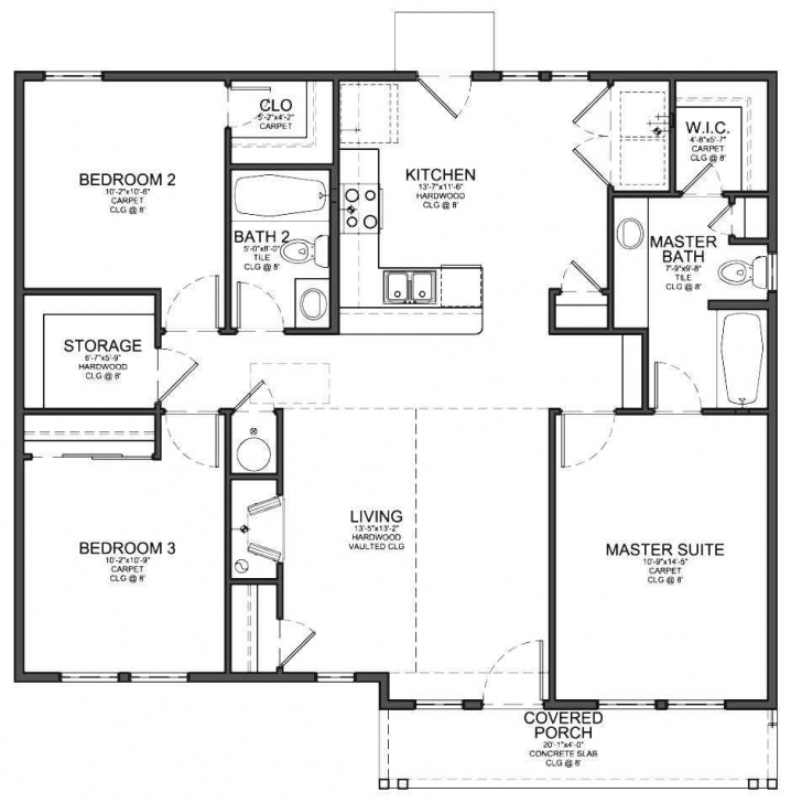 Great Fabulous Modern Three Bedroom House Plans Trends Also Flat In Three Bedroom Plan In Nigeria Image