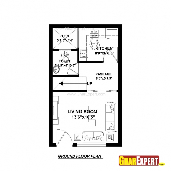 Great House Plan For 15 Feet By 25 Feet Plot (Plot Size 42 Square Yards Plan For Home In Area 15Feet × 35 Feet Pic