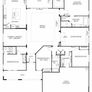 Single Story House Floor Plan