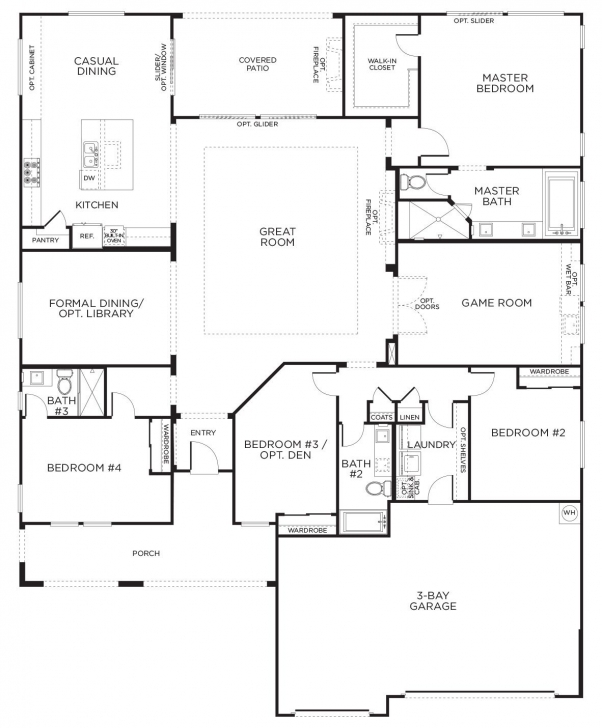 Great Love This Layout With Extra Rooms. Single Story Floor Plans | One Single Story House Floor Plan Picture