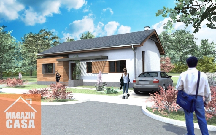 Great Small And Modern House Plans. One Story House Plans For Houses And Small Single Storey House With Garage Picture