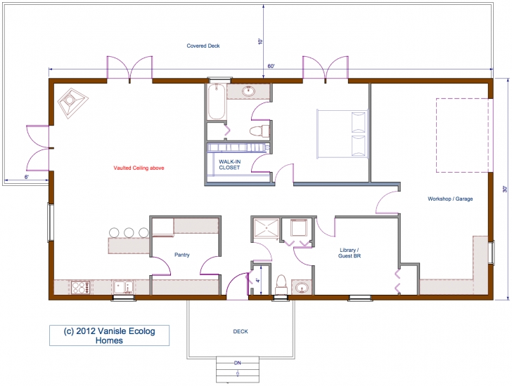Great Small Log House Floor Plans | Floor Plan 30'x60' Single Level Log 30*30 House Design Single Picture