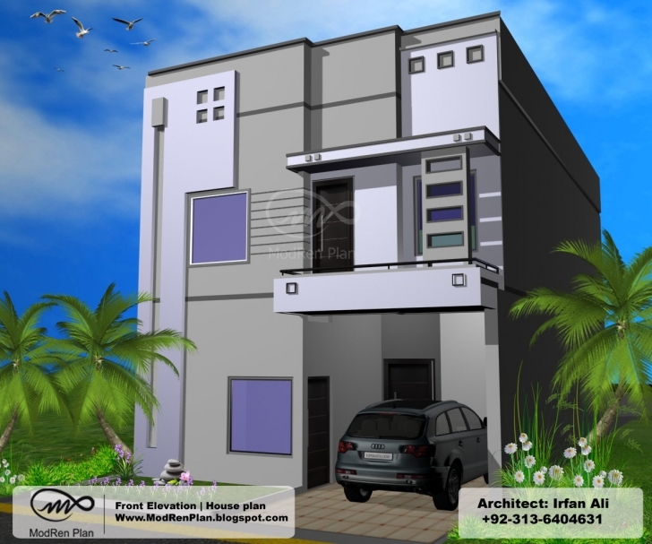 Image of 5 Marla Front Elevation|1200 Sq Ft House Plans|Modern House Design 5 Marla House Front Elevation Designs Pic
