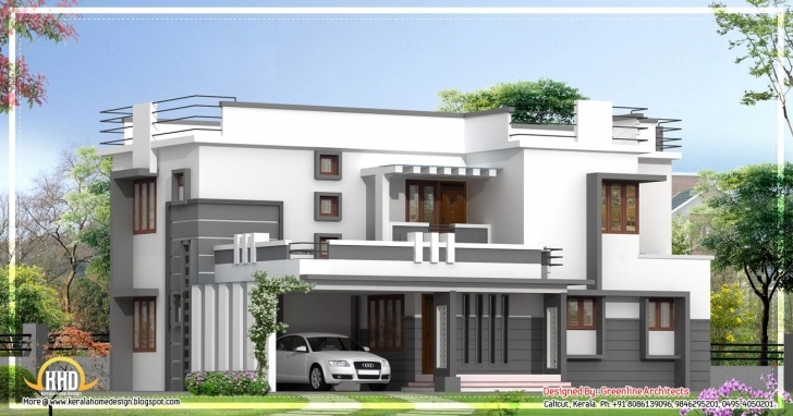 Image of Contemporary 2 Story Kerala Home Design - 2400 Sq. Ft. | Dream Home Kerala Home Design Images Pic