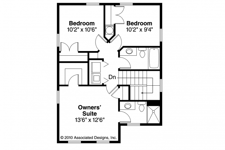 Image of Cottage House Plans - Emerson 30-108 - Associated Designs 10×30 Home Design Picture