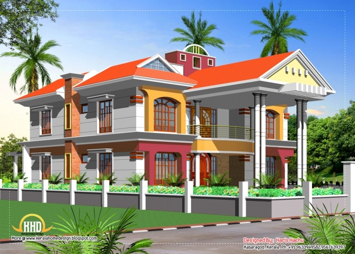 Image of Double Story House Elevation Kerala Home Design Floor Plans - Home Kerala Elevation Residential House Plans Image