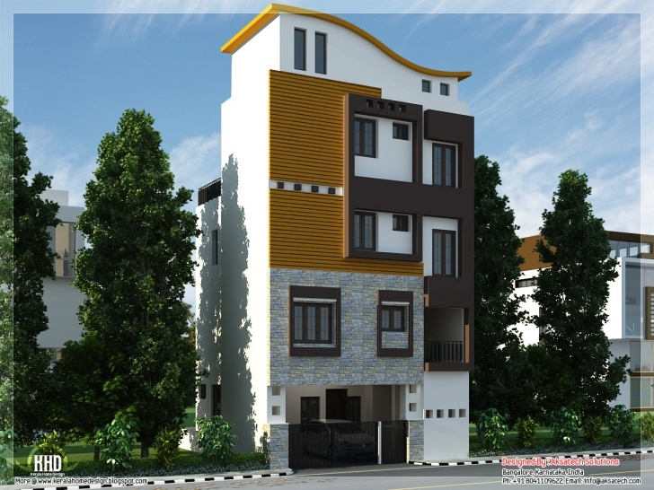 Image of Mix Collection Home Elevations Interiors Kerala - Building Plans House Front Designs 15 Photo