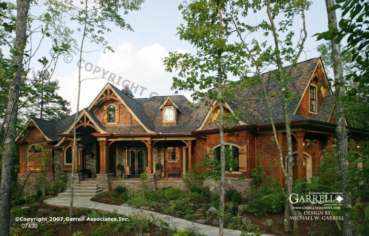 Image of Mountain Rustic House Plans Style Craftsman Lodge Home With Luxury Mountain Craftsman Home Plans Pic