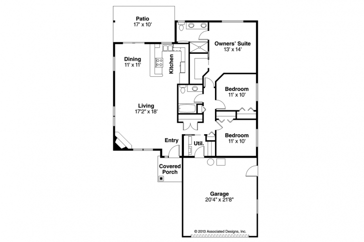 Image of Traditional House Plans - Alden 30-904 - Associated Designs 10×30 Home Design Image