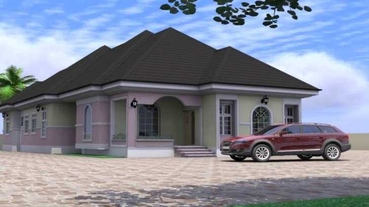 Incredible 4 Bedroom Bungalow House Design In Nigeria - Youtube 4 Bedroom Flat Bungalow Plan In Nigeria Image