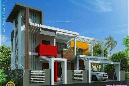 Modern Architecture Villas Plan And Elevation