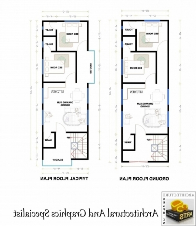 Incredible House Plan Design 15 X 45 | House Design 2018 15 * 45 House Plan Image