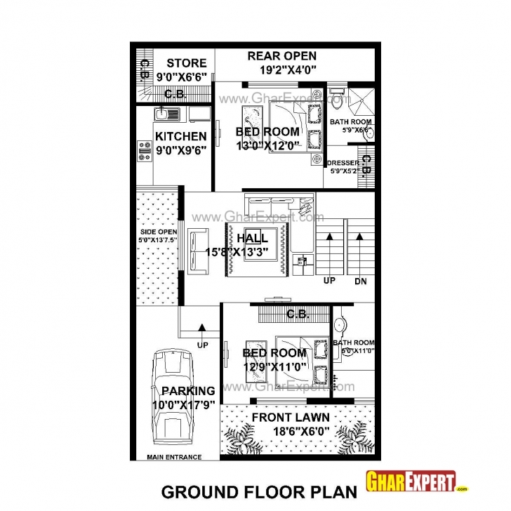 Incredible House Plan For 30 Feet By 50 Feet Plot (Plot Size 167 Square Yards 30*30 House Design Single Pic
