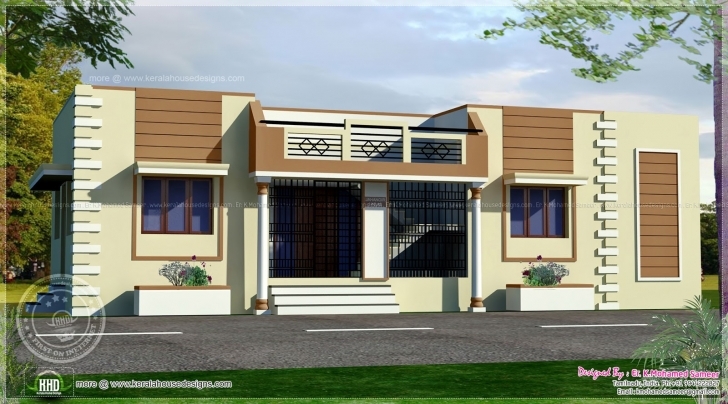 Incredible Tamilnadu Style Single Floor Home Kerala Design Plans - Home Plans Single Floor Home Front Elevation Picture