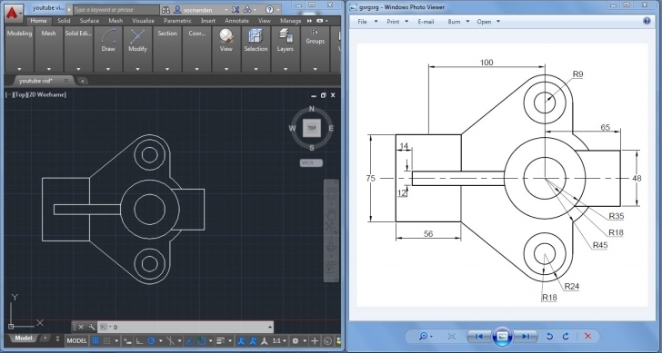 Inspirational 2D Autocad Practice Drawing - Youtube Autocad 2D Civil Drawing Exercise Image