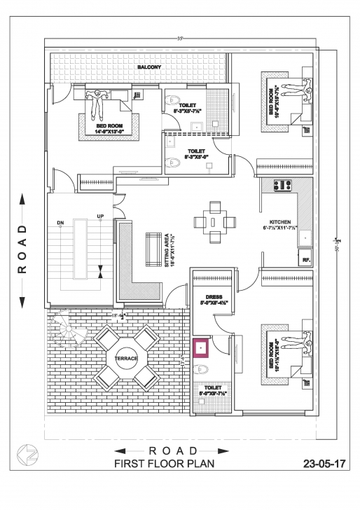 Inspirational 35×50 House Map Drawings – Ghar Banavo 17*50 House Plan Map Photo