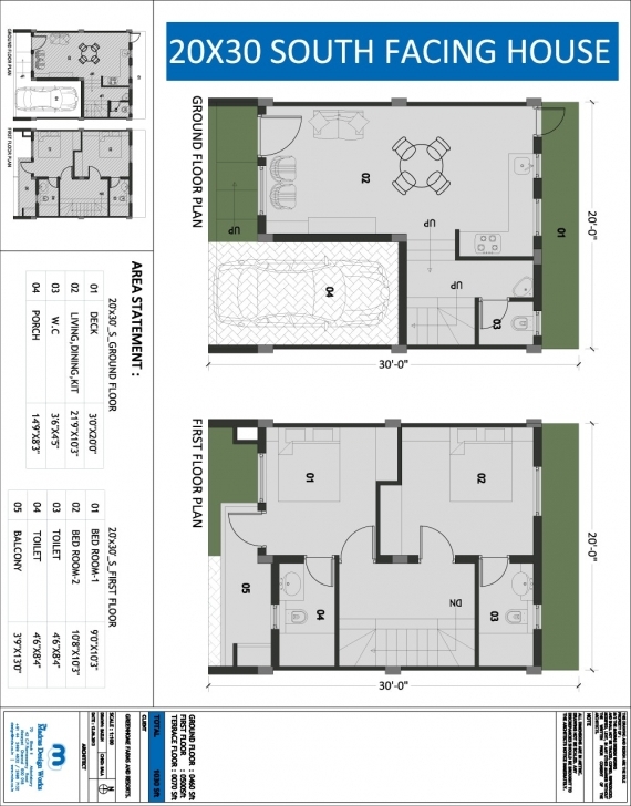 Inspirational Building Plans For South Facing Plots Fp 2 House Plan 20 30 Plot 20*50 House Plan South Facing Image
