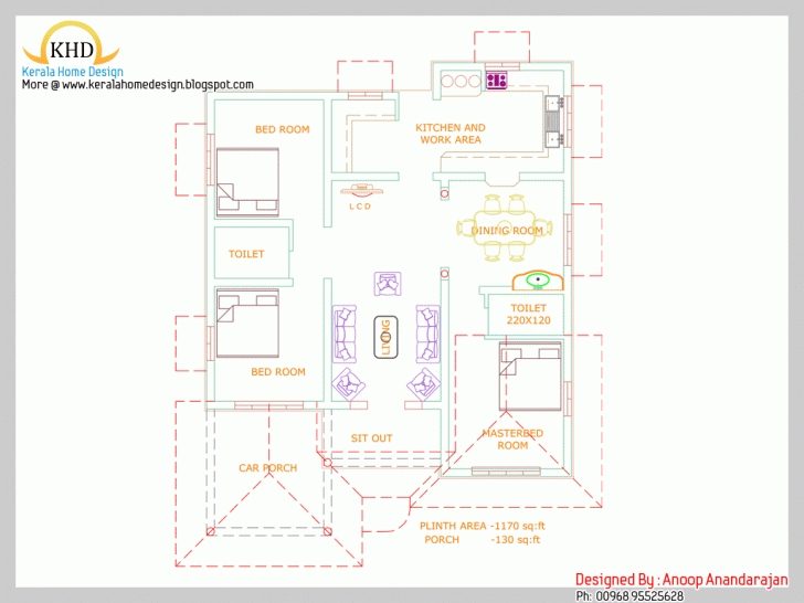 Inspirational Single Floor House Plan And Elevation - 1170 Sq. Ft Kerala Home Design Blogspot 2011 Single Floor House Plan Elevation Image