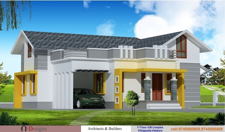 Inspirational Single Floor Kerala House Elevation - Building Plans Online | #30212 Kerala House Elevation Single Floor Image
