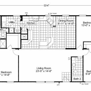 16 X 50 House Floor Plans