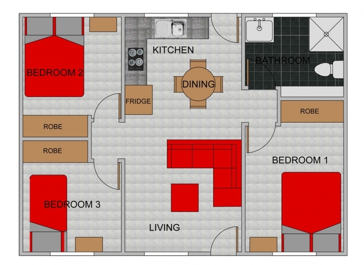 Inspirational Three Bedroom Flat Plan With Concept Magnificent Photoshots 3 18 Image Of Three Bedroom Flat Pic