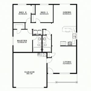 3 Bedroom Bungalow Floor Plan Design