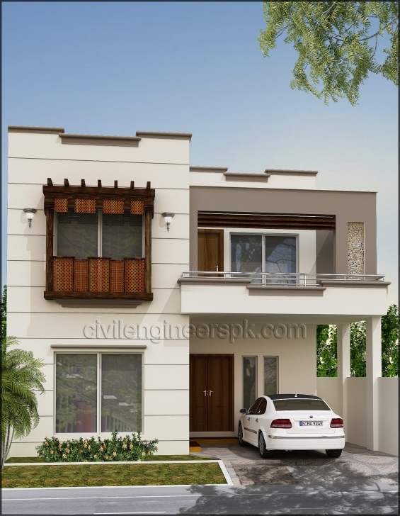 Inspiring Front Views - Civil Engineers Pk 5 Marla Front Elevation Of House Picture