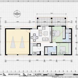 Autocad Drawing House Plan Sample