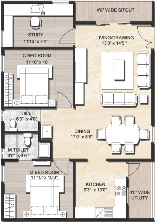 Inspiring Shining Ideas 1400 Sq Ft House Plan With Car Parking 7 1200 Plans 900 Sq Ft House Plans With Car Parking India Picture