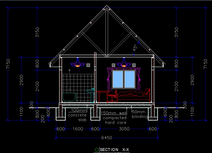 Inspiring Wooden House (Chalet) 2D Dwg Plan For Autocad • Designs Cad Autocad 2D House Picture Pic