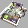 Simple House Plan With 2 Bedrooms
