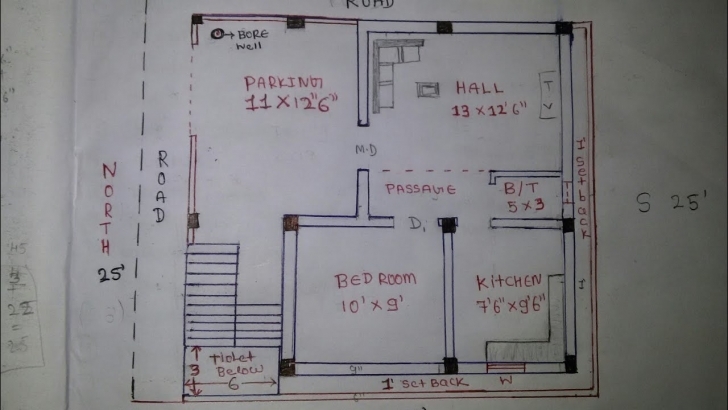 Interesting 20 X 30 ( 25 X 27 ) North East House Plan Walk Through - Youtube 22*40 House Plan North Facing Picture