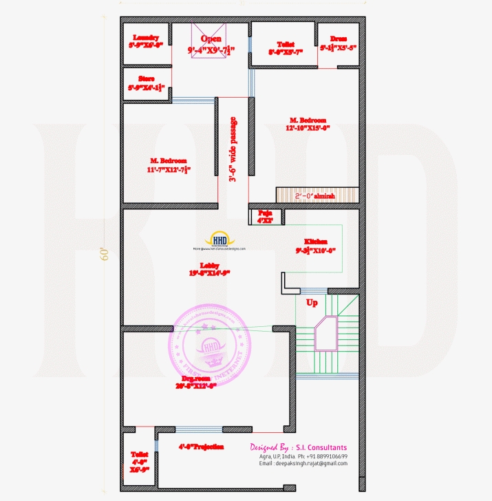 Interesting 29 Elegant House Plan 25 X 35 Images | House Plan Ideas 12*50 House Design Image