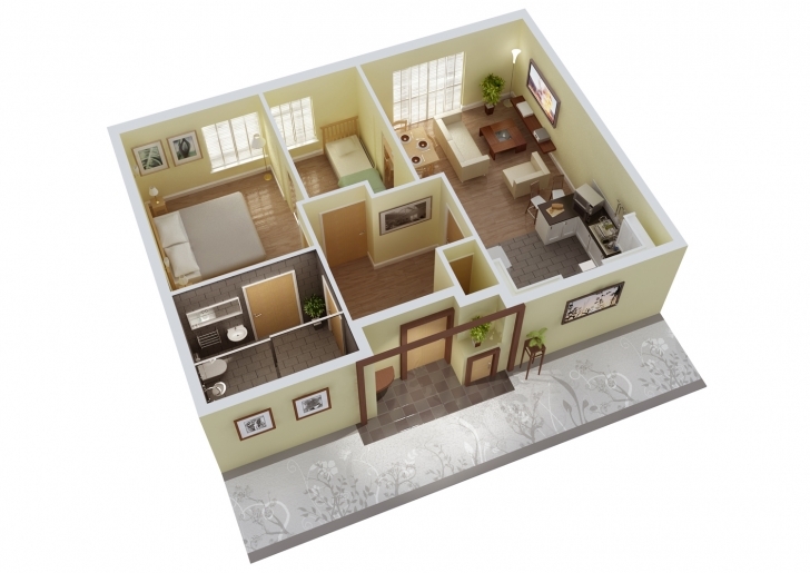 Interesting 3 Bedroom Flat Interior Designs 3 Bedroom Flat Interior Design 3D Three Bedroom Flat Design Pic