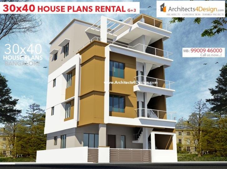 Interesting 30X40 House Plans In Bangalore For G+1 G+2 G+3 G+4 Floors 30X40 30 40 House Plans East Facing Elevation Pic