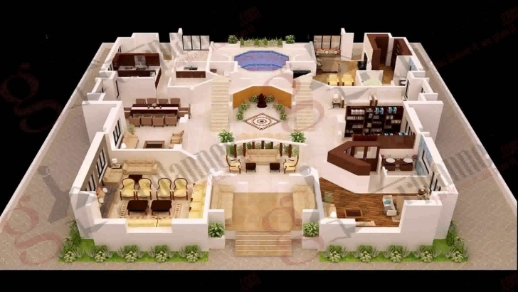 Interesting 4 Bedroom Modern House Plans 3D - Youtube 3D 4 Bedroom House Plan Picture
