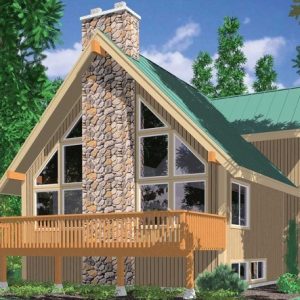 A Frame House Plans With Basement