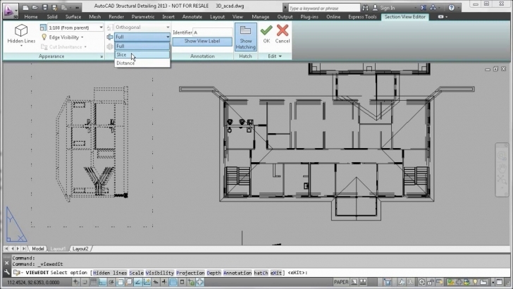 Interesting Autocad 2013 - Section, Elevation And Plan Views From 3D Model - Youtube Residential Building Plan Section Elevation Dwg Pic